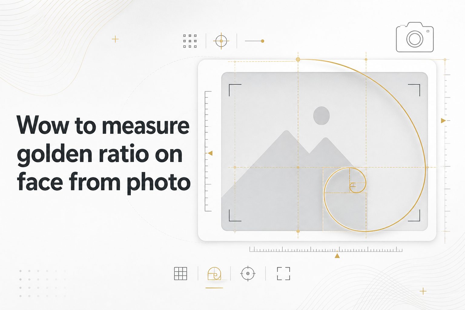 Measuring facial proportions from a portrait photo using golden ratio guidelines